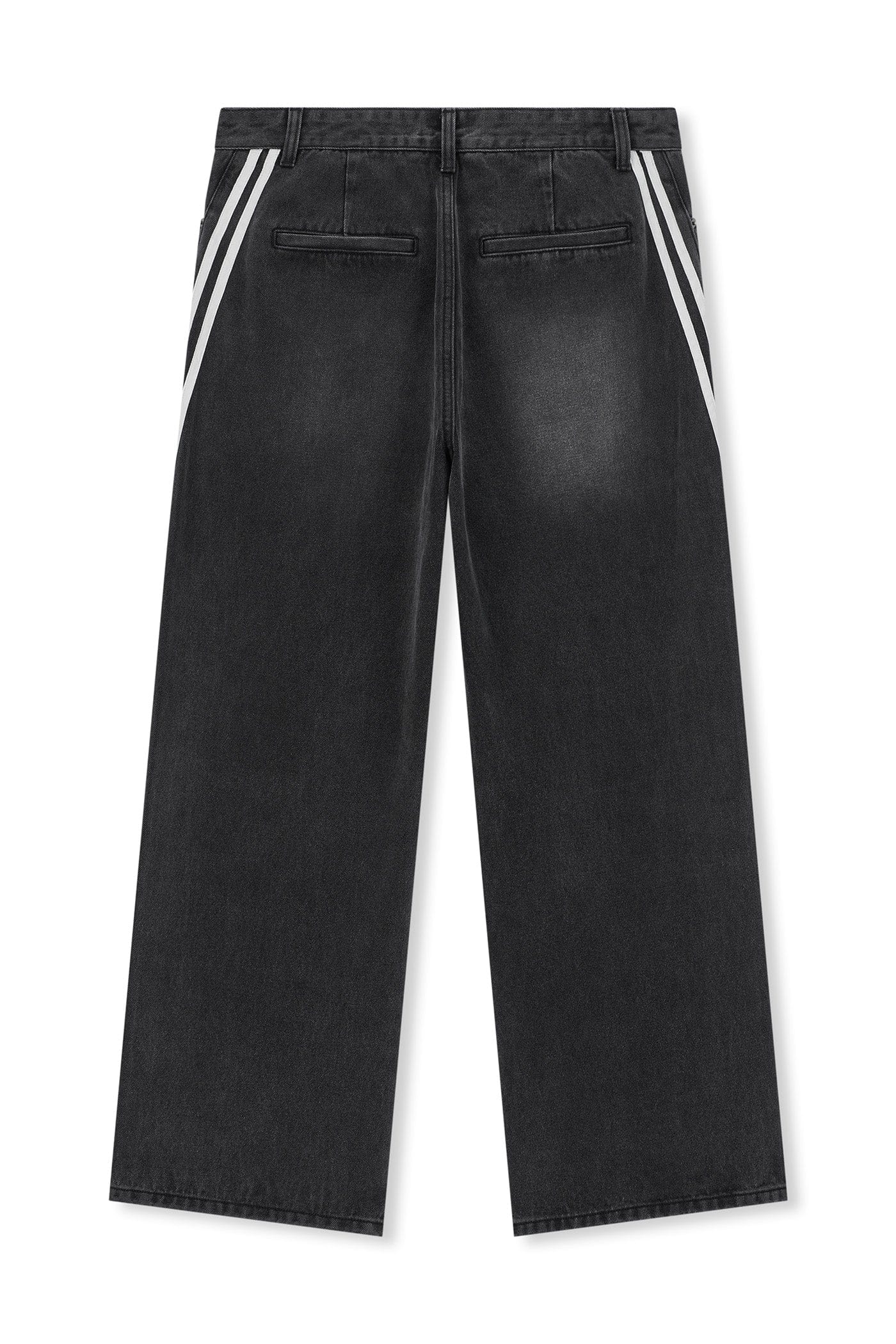 Side-Striped Light Wash Denim Jeans