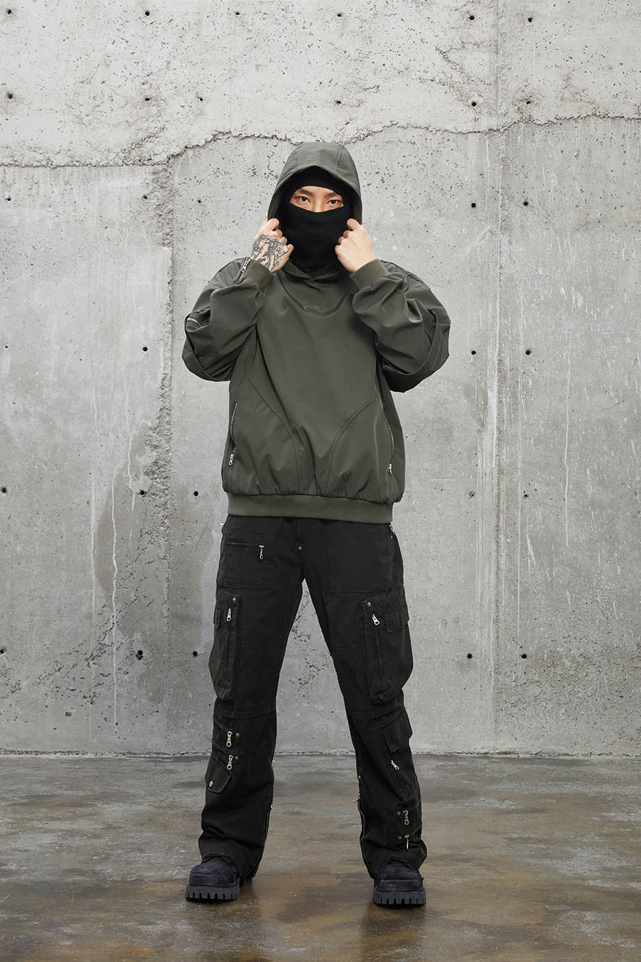 Double-Zip Cargo Pants