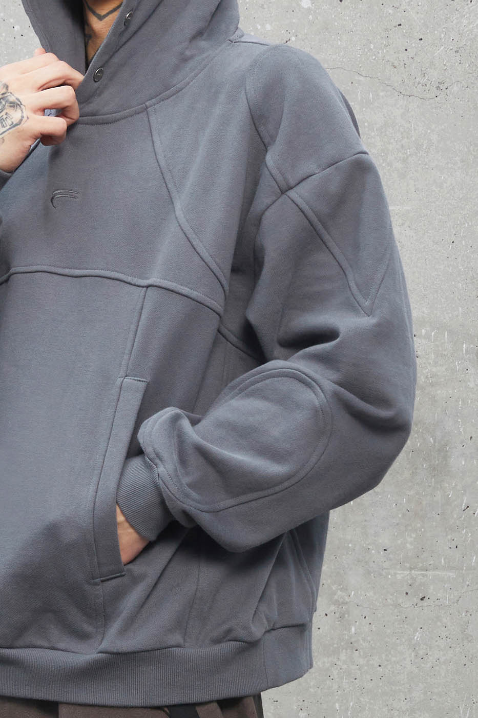 Technical Hoodie with Panel Construction