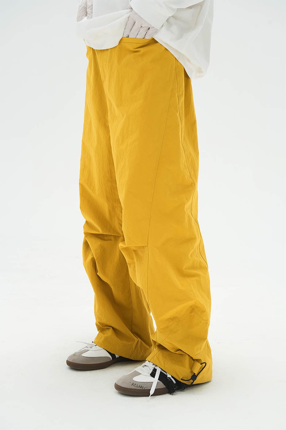 Pleated Spliced Track Pants