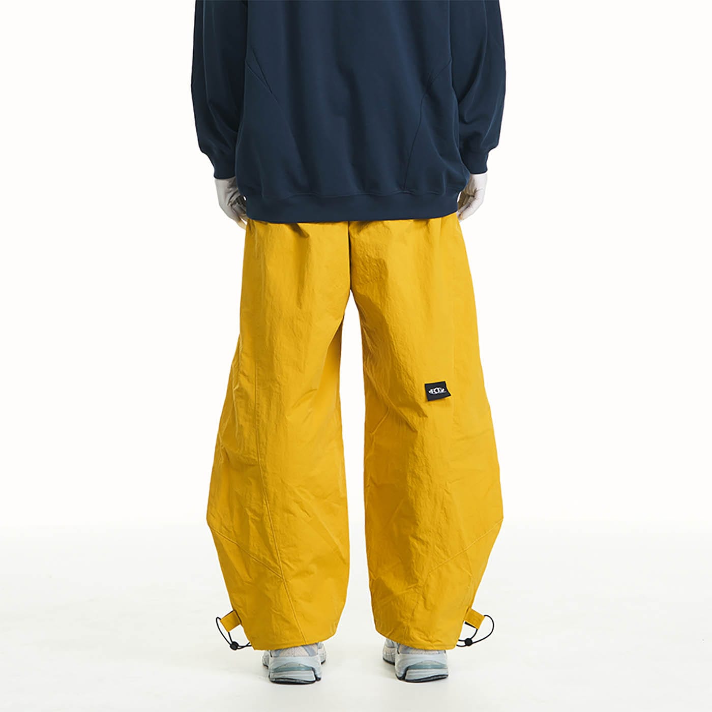 Pleated Spliced Track Pants