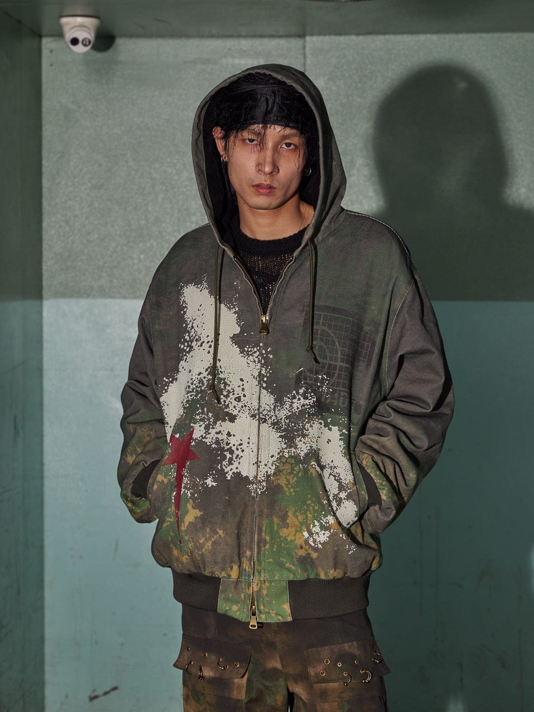 Paint Splatter Zip Hoodie