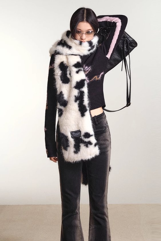 Monotone Faux Fur Scarf - chiclara