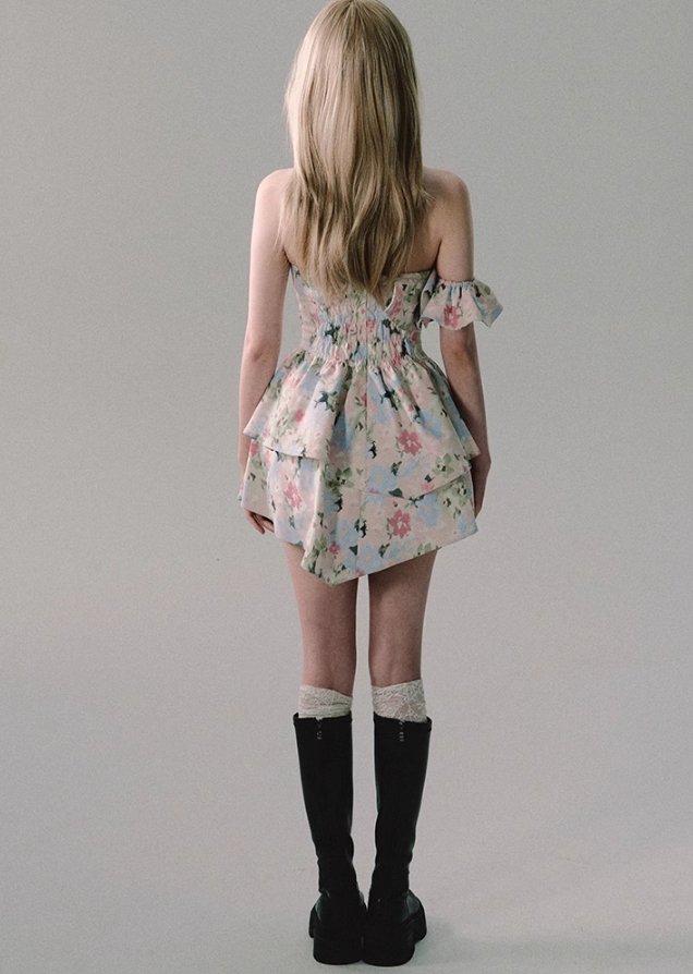 Floral Ruffle Mini Dress