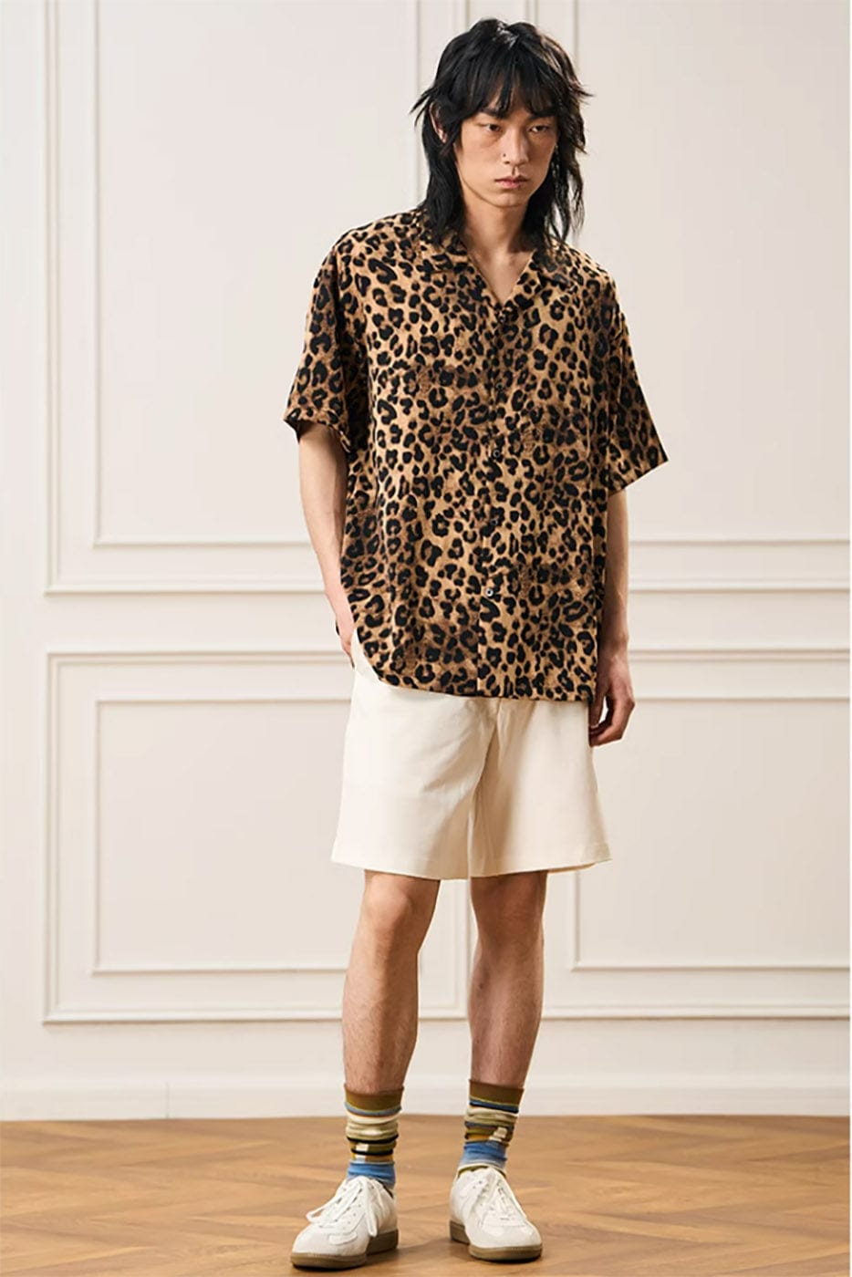 Leopard Print Resort Shirt