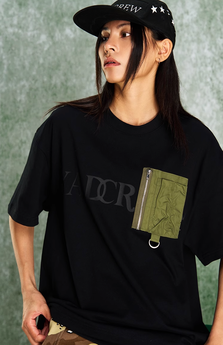 Practical Multi-Pocket Functional T-Shirt - chiclara