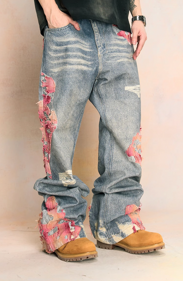 Lattice Embroidered Jean