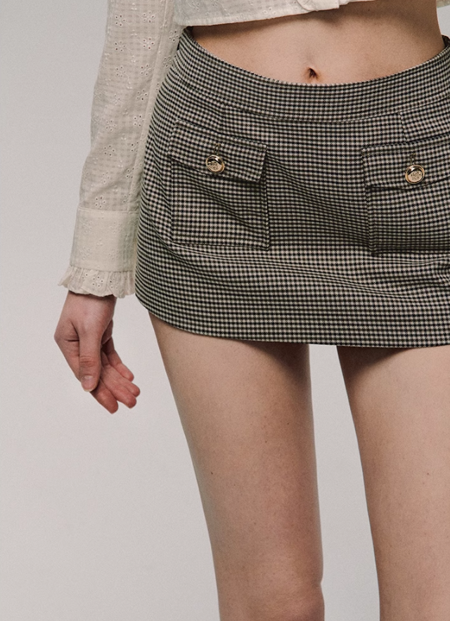 Retro Houndstooth Jacket/Skirt