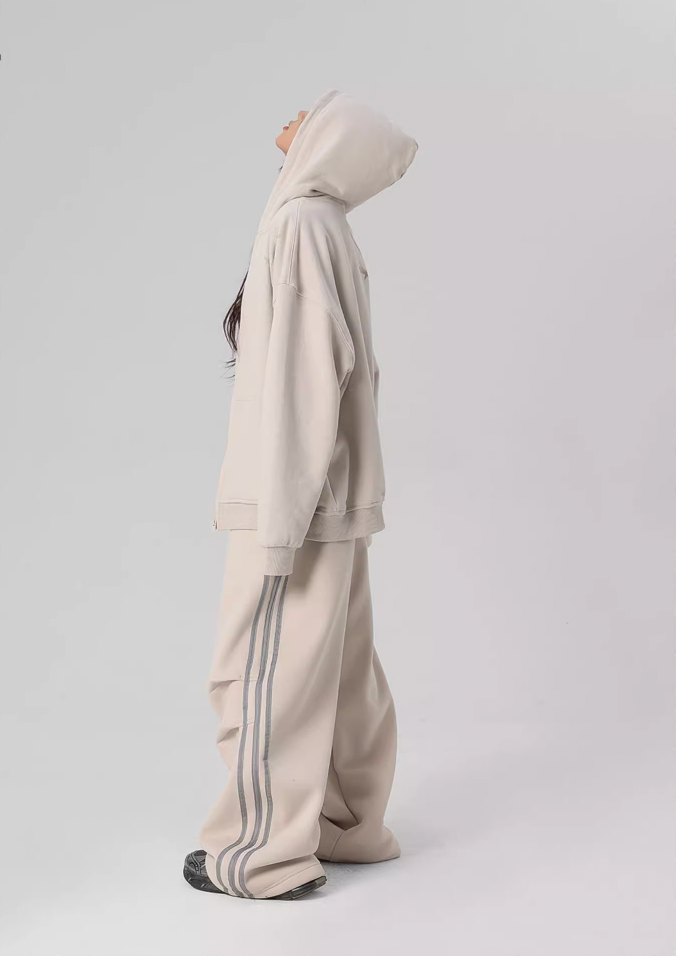 Striped Loose Sports Paratrooper Sweatpants - chiclara