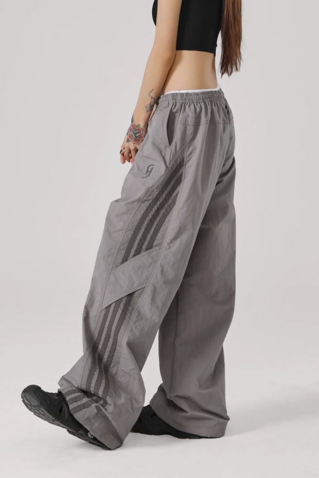 Striped Paratrooper Sports Rushing Pants - chiclara