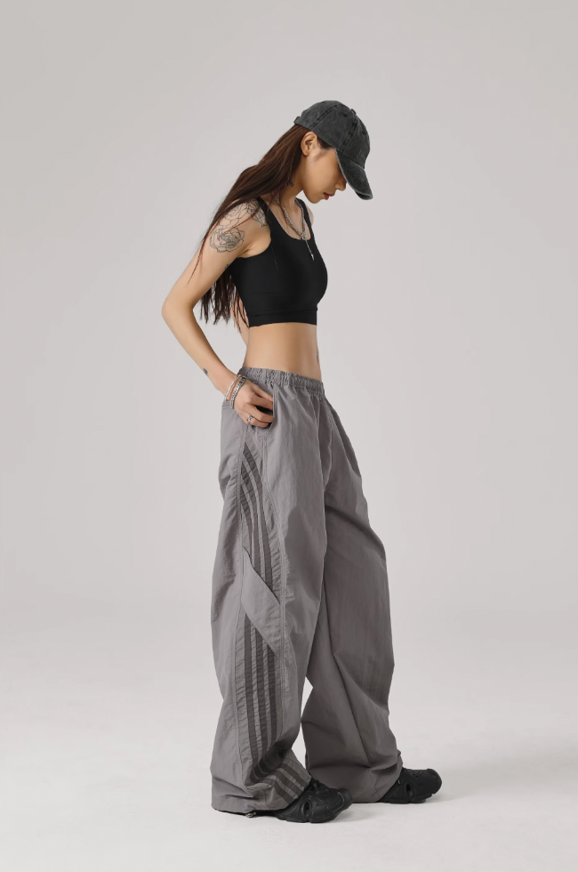 Striped Paratrooper Sports Rushing Pants - chiclara