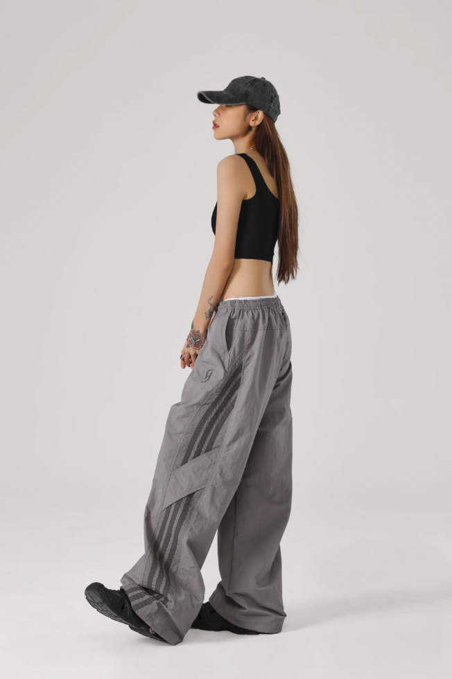 Striped Paratrooper Sports Rushing Pants - chiclara