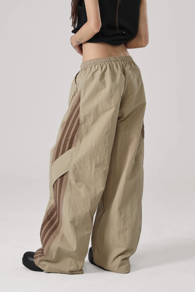 Striped Paratrooper Sports Rushing Pants - chiclara