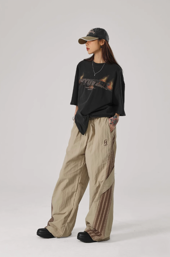 Striped Paratrooper Sports Rushing Pants - chiclara