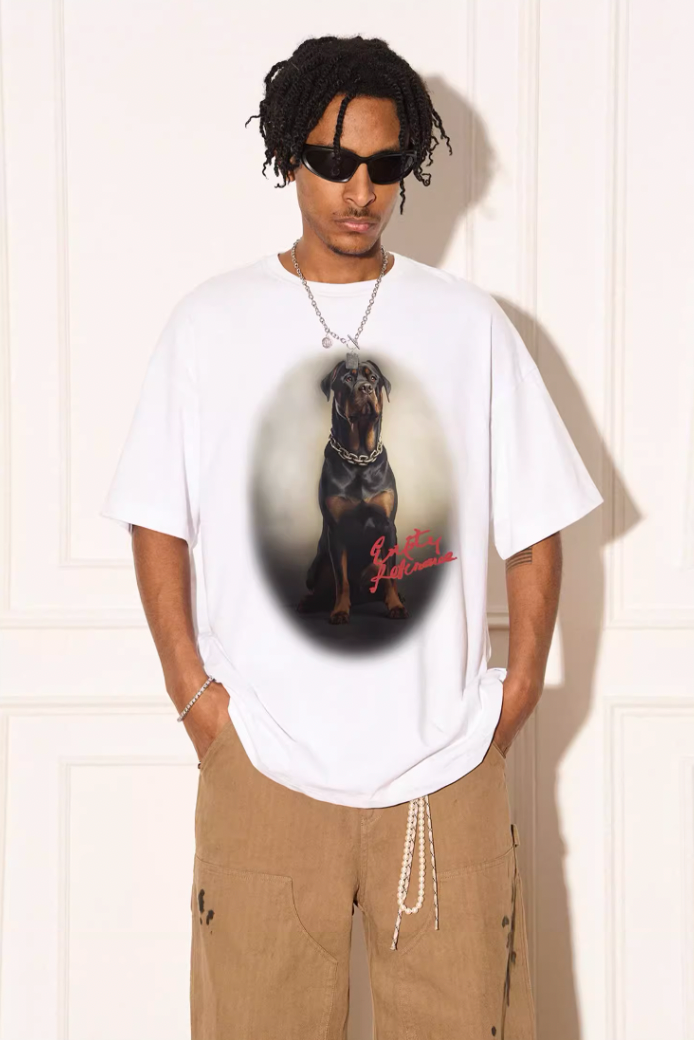 Loyal Rottweiler Dog Print Tee - chiclara