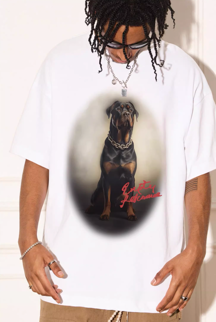 Loyal Rottweiler Dog Print Tee - chiclara