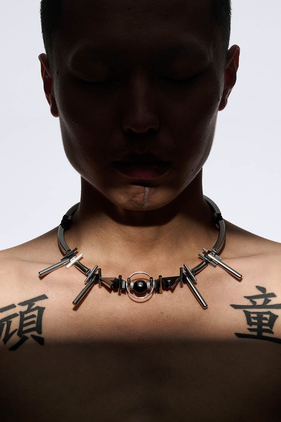 Industrial Spike Choker Necklace