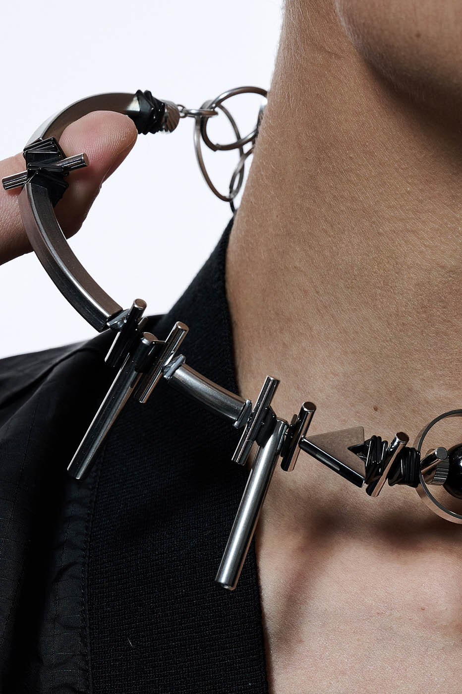 Industrial Spike Choker Necklace