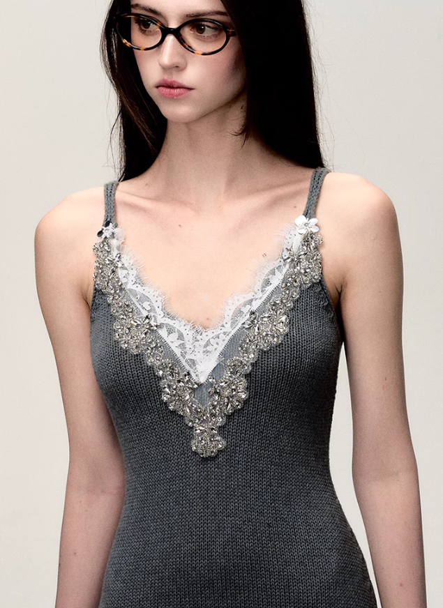 Lace Trim Slip Dress