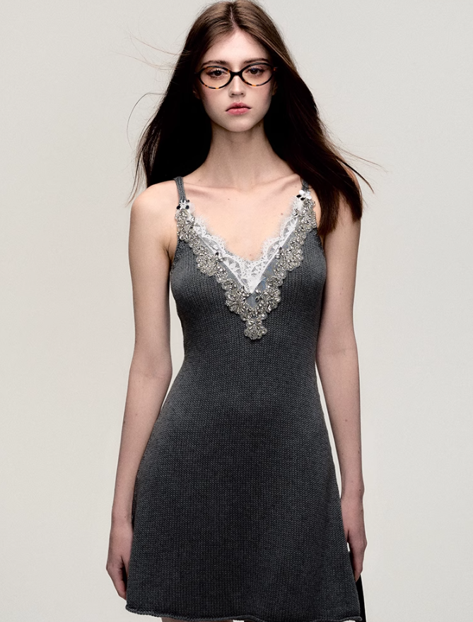 Lace Trim Slip Dress