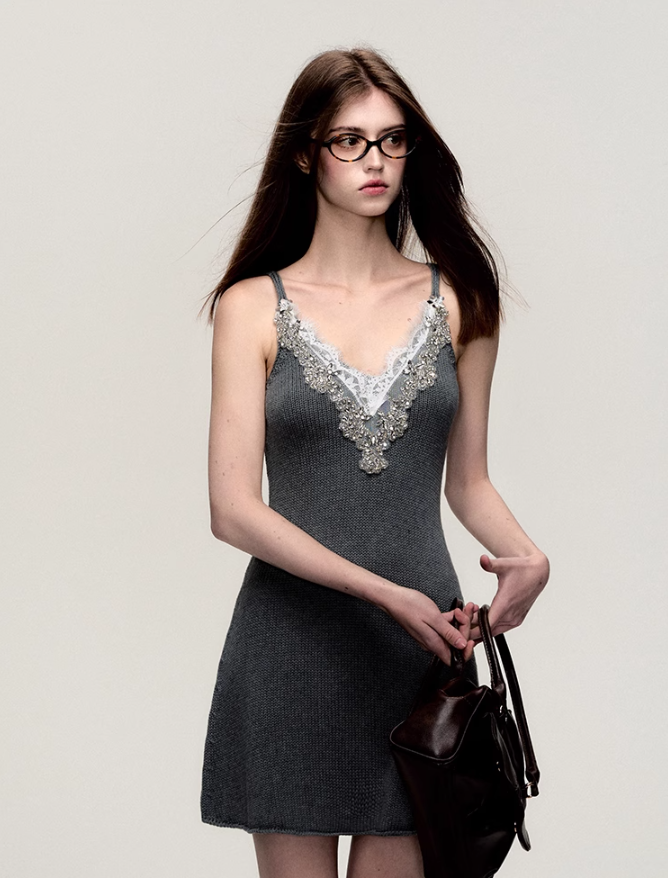 Lace Trim Slip Dress