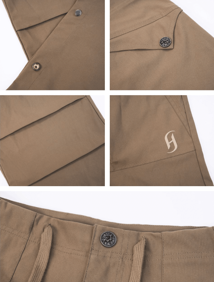 Pleated Tactical Drawstring Pants - chiclara