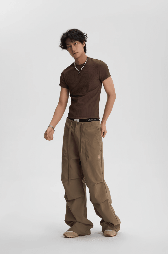 Pleated Tactical Drawstring Pants - chiclara