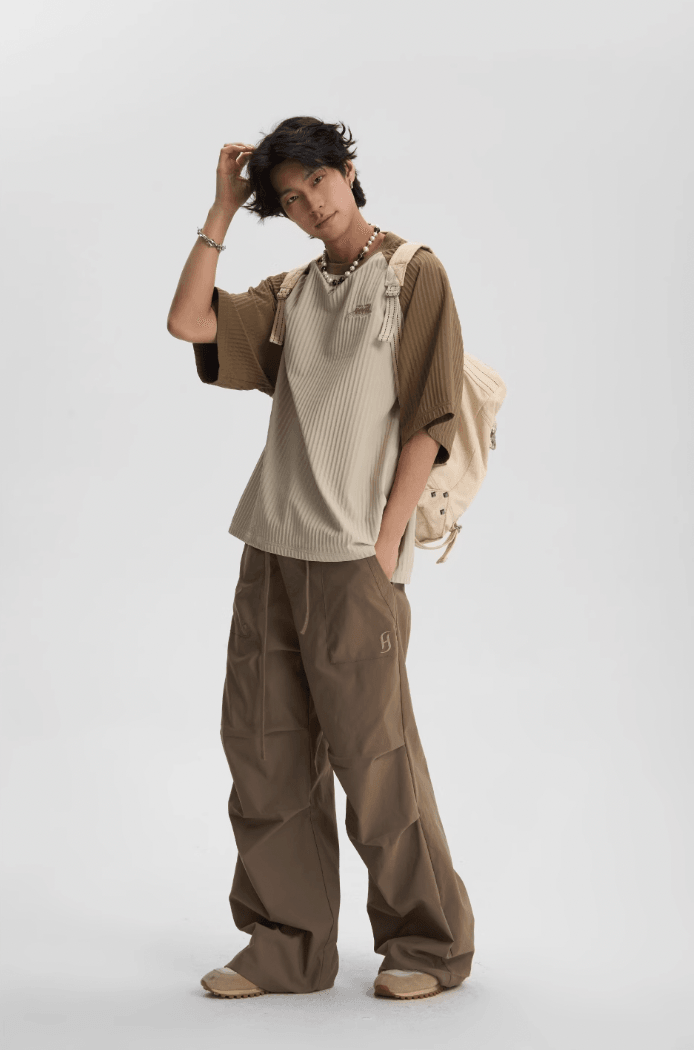 Pleated Tactical Drawstring Pants - chiclara