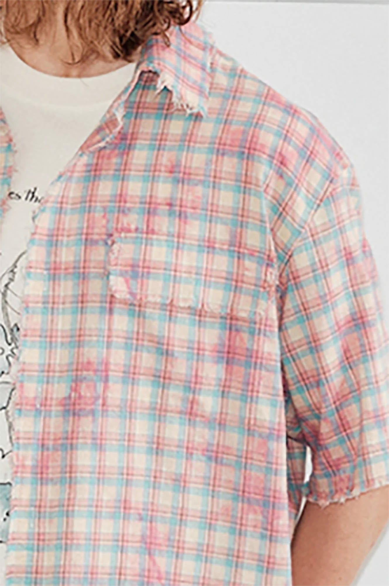 Plaid Short Sleeve Shirt