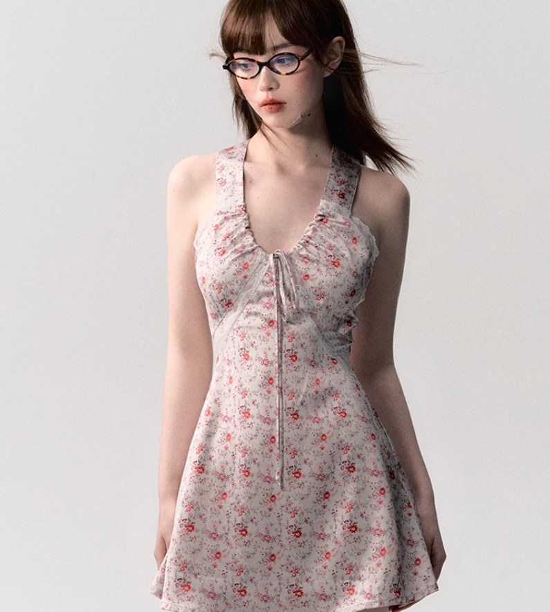 Floral Tie Front Dress