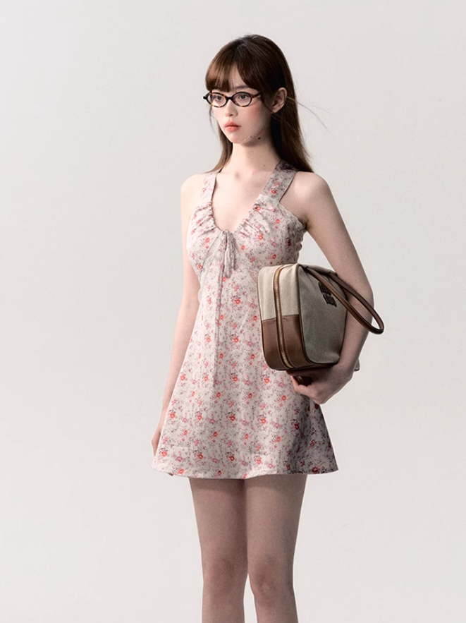 Floral Tie Front Dress