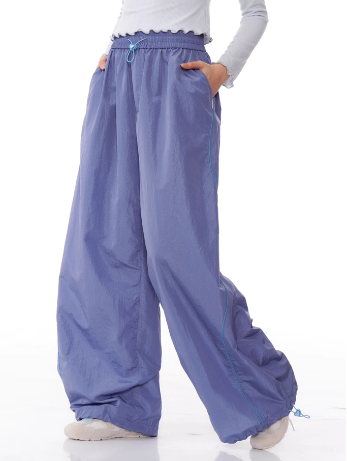 Wide-Leg Track Pants