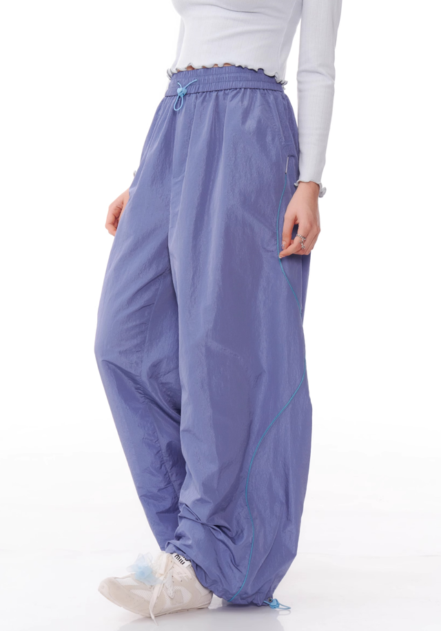 Wide-Leg Track Pants