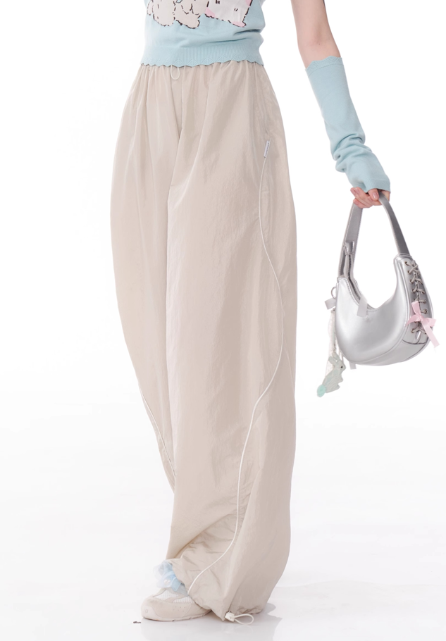 Wide-Leg Track Pants