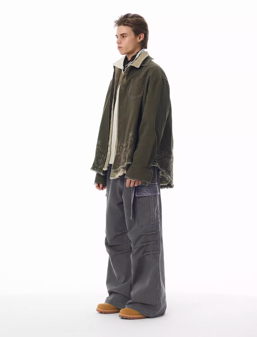 Contrast Pocket Cargo Combat Pants