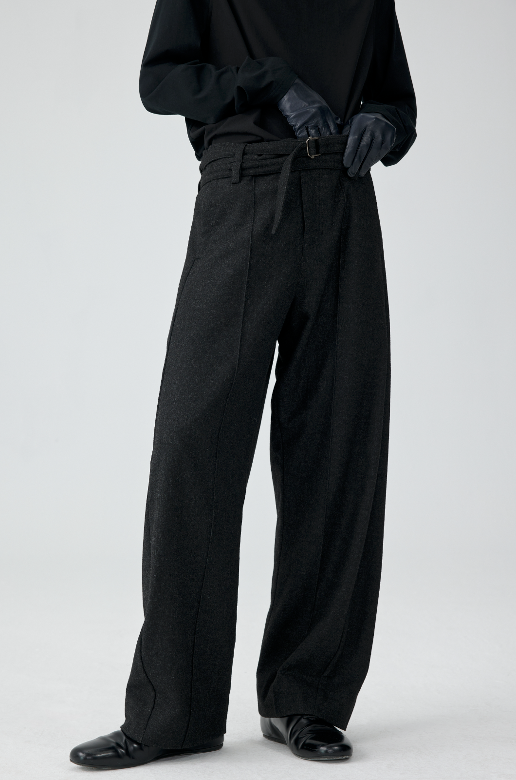 Black Wide Leg Formal Pants