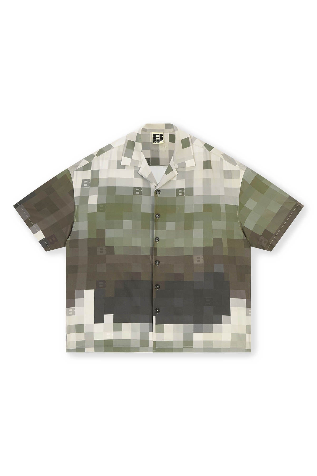 Pixel Print Camp Shirt