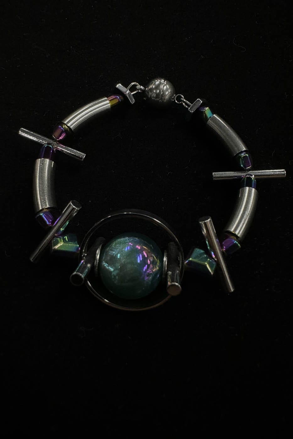 Chrome Orbital Sphere Bracelet