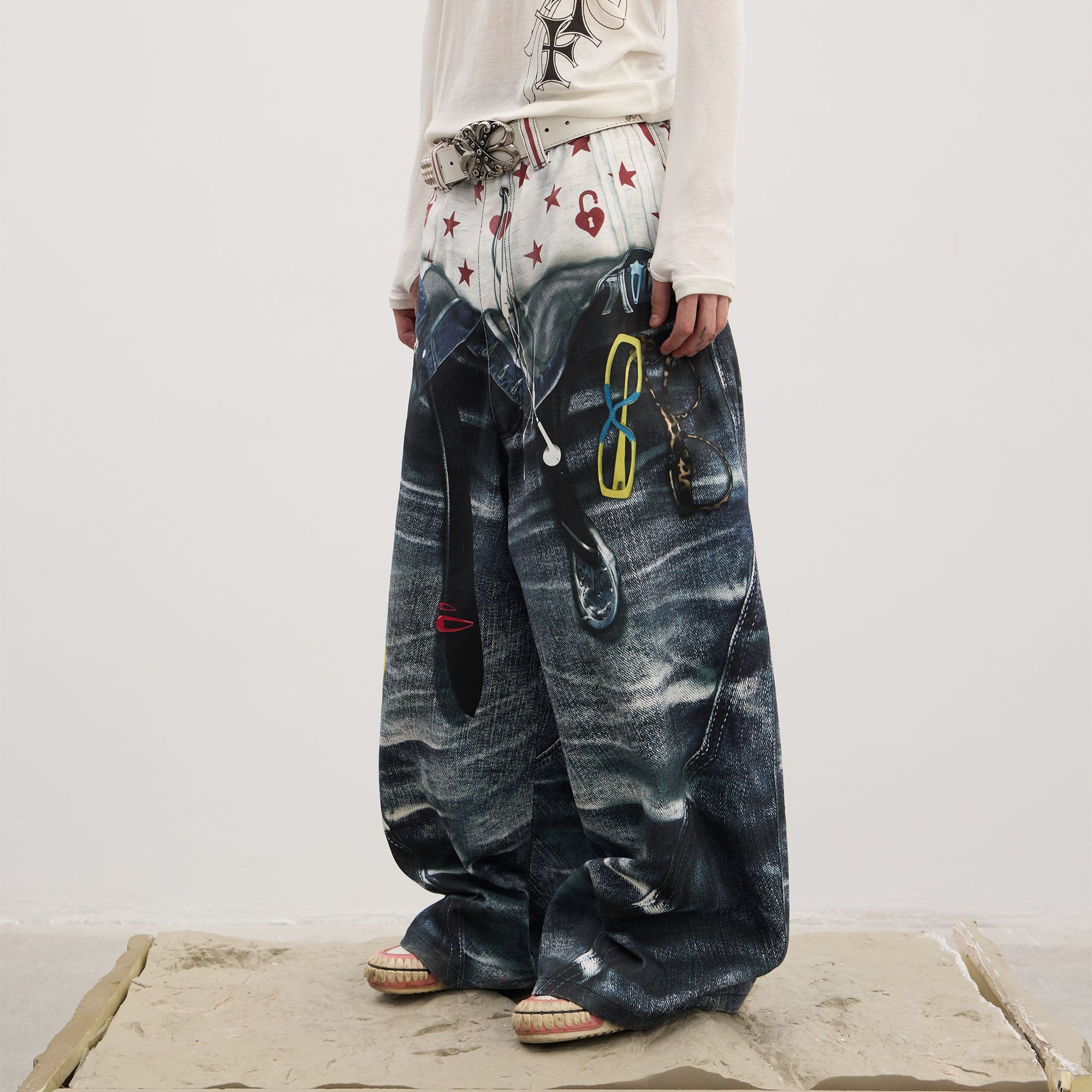 Men's Sagging-Illusion Baggy Jeans | Chiclara
