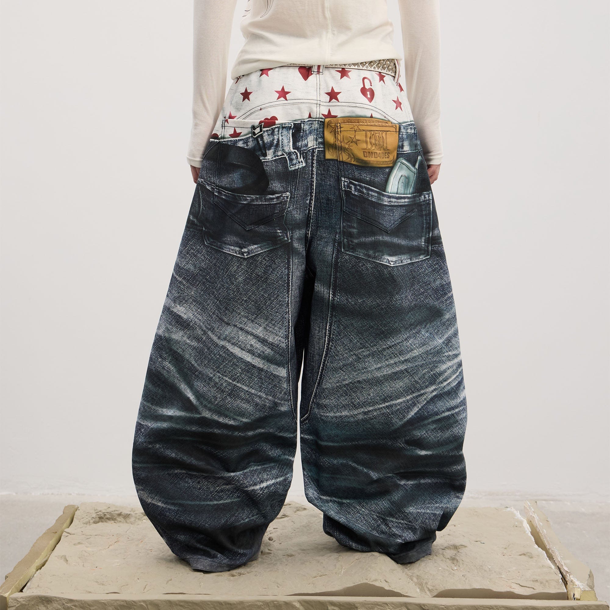 Men's Sagging-Illusion Baggy Jeans | Chiclara
