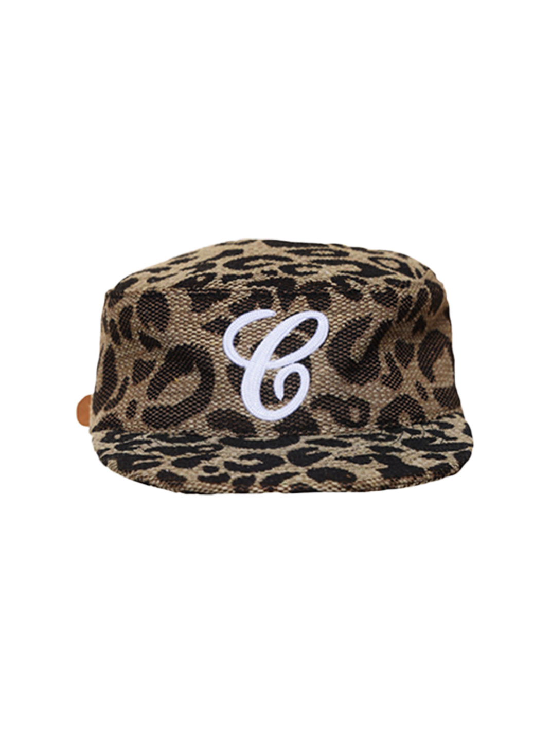 C-Embroidered Flat-Crown Cap - Leopard - Product angle - view 1