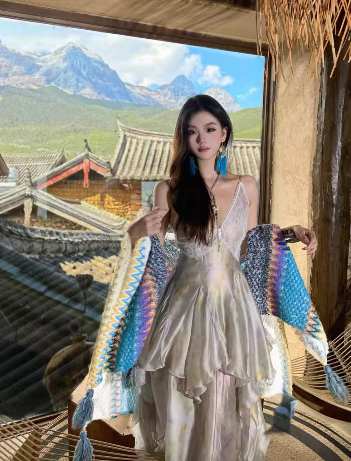 JNYLON STUDIO Ethereal Fairy Slip Dress - Women's Ivory