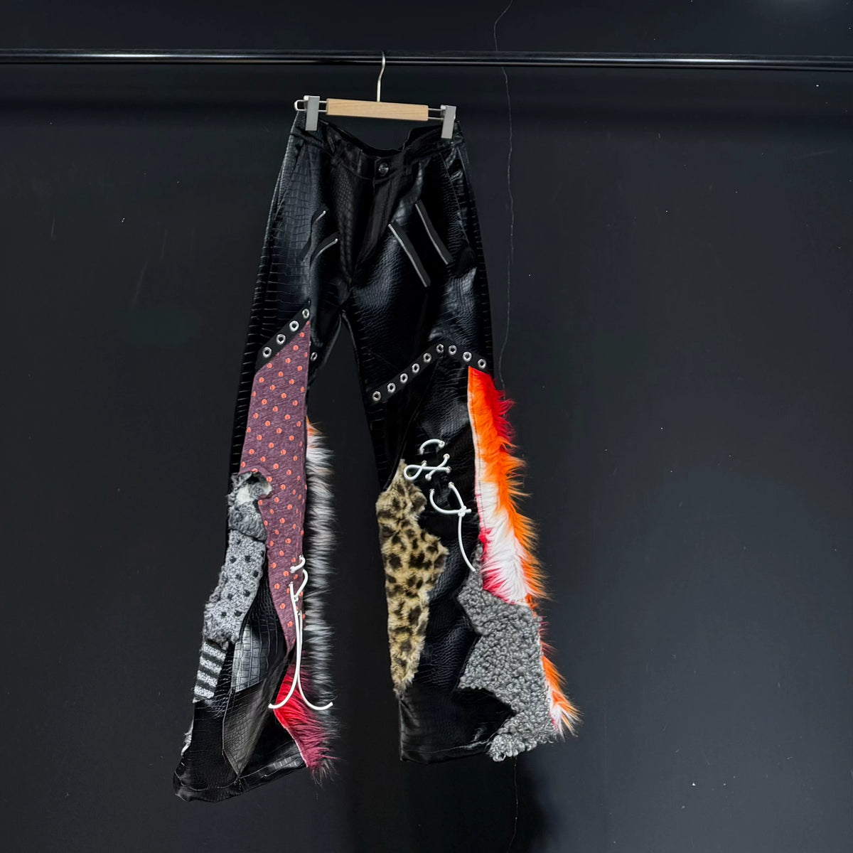 Multicolor Patchwork Flared Statement Pants product view 2