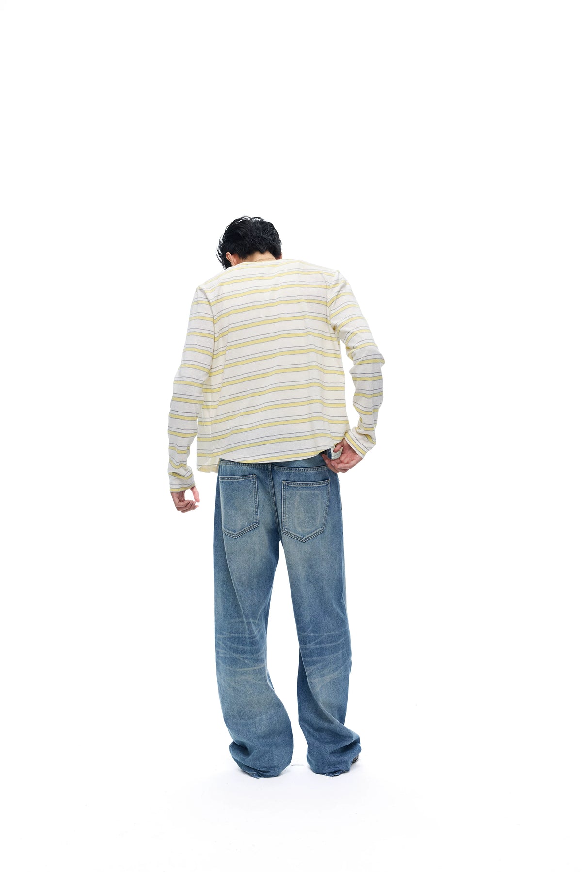Pastel-Stripe Cropped Cotton-Blend Cardigan product view 4