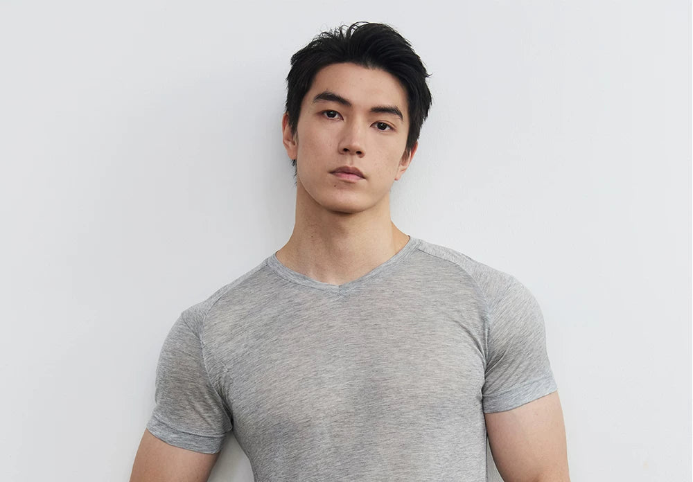 Sheer Fitted Short-Sleeve Lyocell Tee product view 3