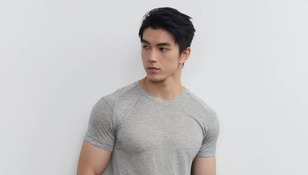Sheer Fitted Short-Sleeve Lyocell Tee product view 5