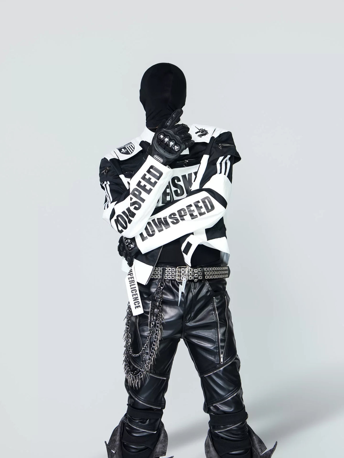 Black-and-White Graphic Racing Jacket product view 2