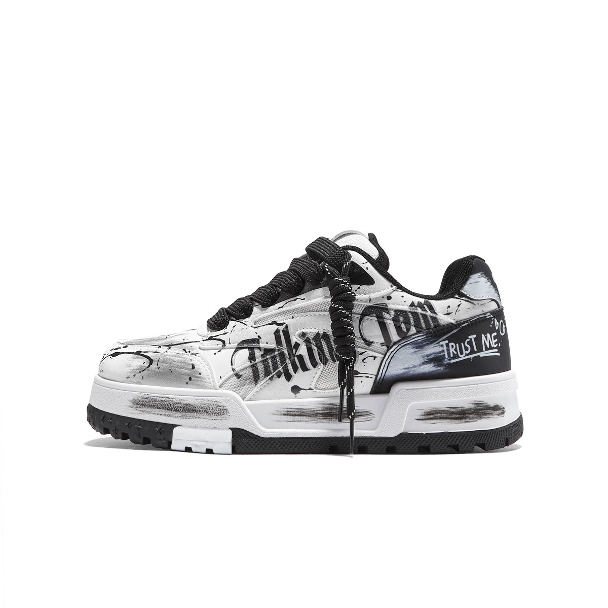 Graffiti Lace-Loop Chunky Sneakers product view 3