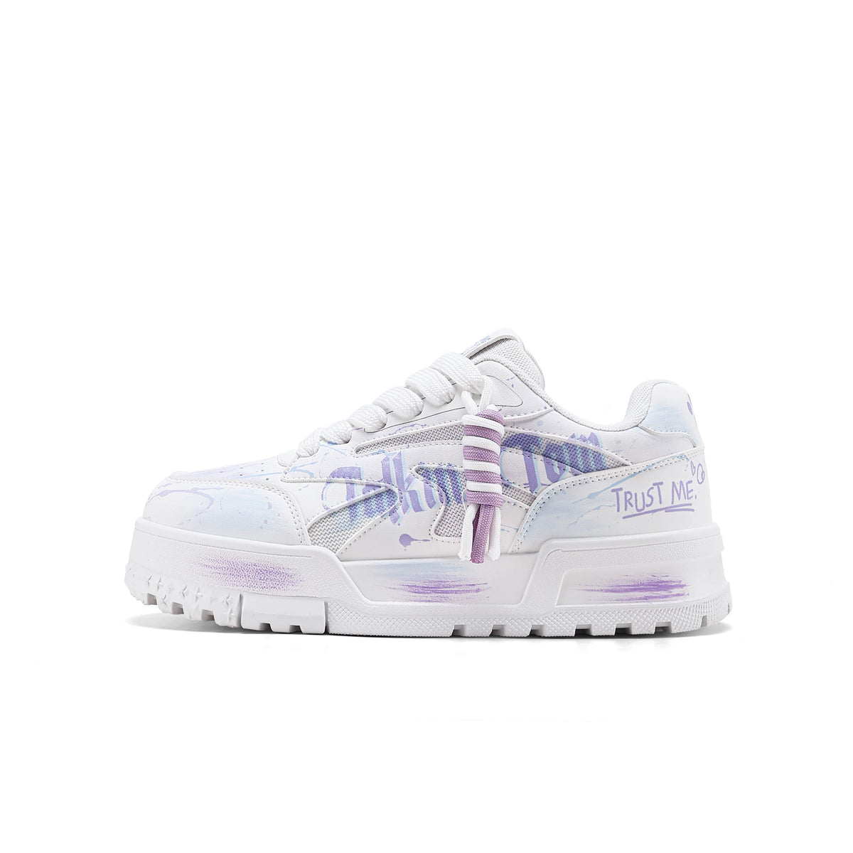 Graffiti Lace-Loop Chunky Sneakers product view 1