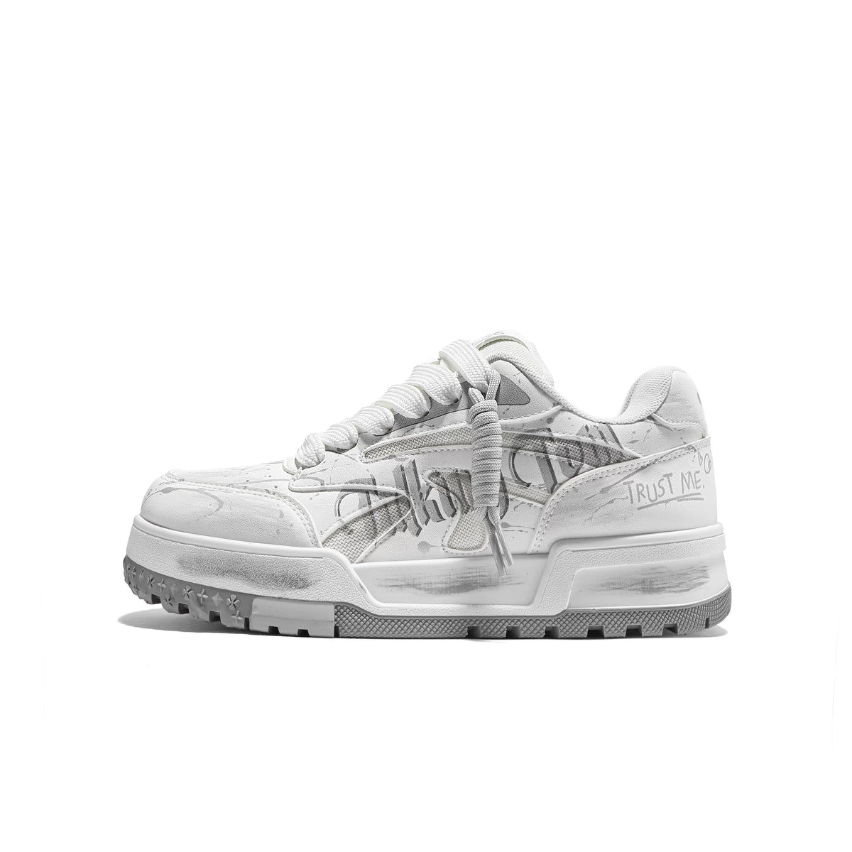 Graffiti Lace-Loop Chunky Sneakers product view 7